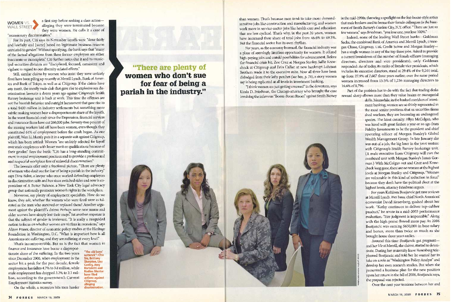 RECESSIONARY DISCRIMINATION AT CITIGROUP