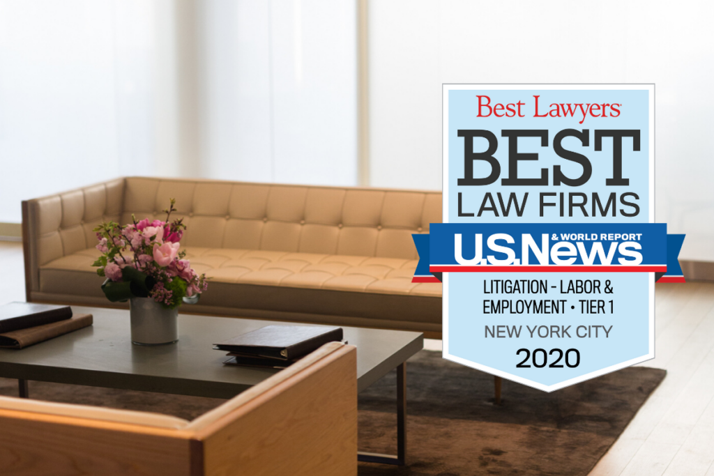 Wigdor LLP Ranked Tier 1 For NYC Labor And Employment Litigation By U.S. News – Best Law Firms