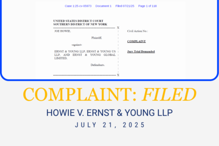 Wigdor Files Retaliation Complaint Against Global Accounting Firm EY