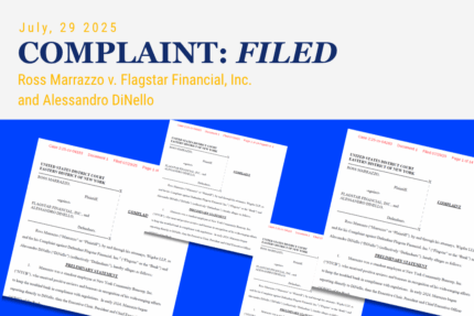 Wigdor Files Retaliation Complaint Against Financial Services Holding Company Flagstar