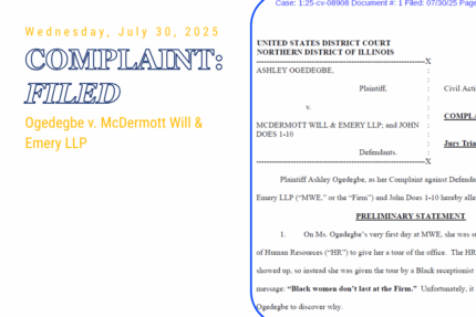 Wigdor Files Race Discrimination and Retaliation Complaint Against Top Law Firm McDermott Will & Emery