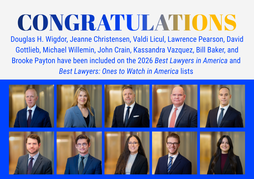 Best Lawyers Recognizes Ten Wigdor Attorneys