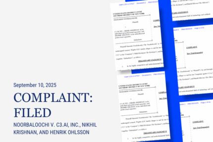 Wigdor Files Gender Discrimination and Retaliation Complaint Against Enterprise AI Software Company C3.ai