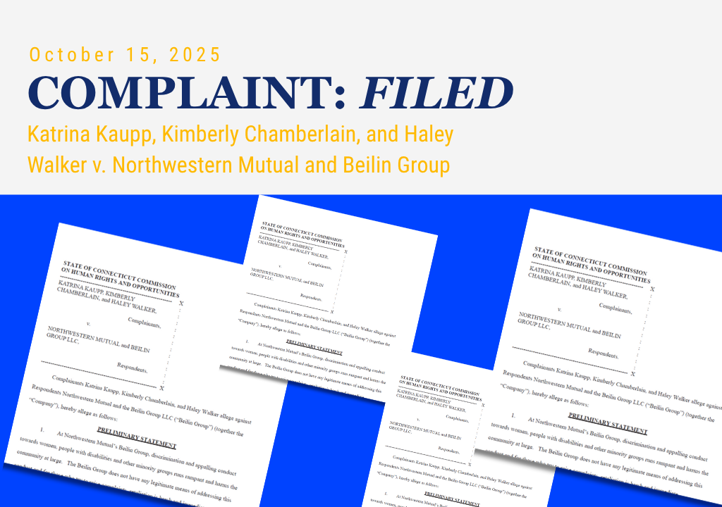 Wigdor Files Complaint Against Northwestern Mutual & The Beilin Group