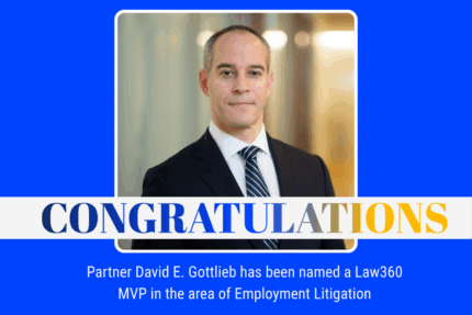 David Gottlieb Named Law360 MVP