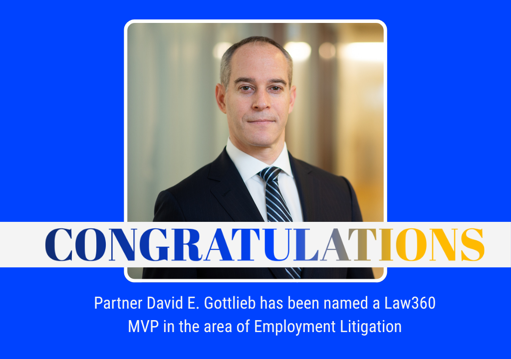 David Gottlieb Named Law360 MVP