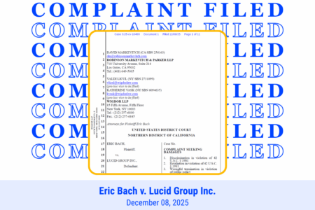 Wigdor Files Discrimination and Retaliation Complaint Against Lucid Group Inc.