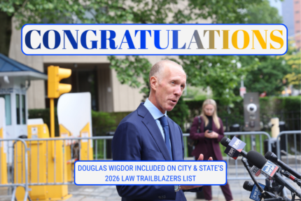 Douglas Wigdor Named 2026 Trailblazer in Law by City & State NY