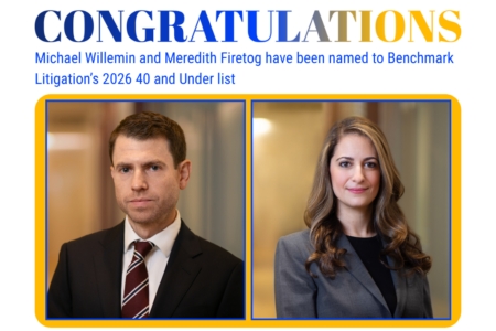 Two Wigdor Partners Named to Benchmark Litigation’s 40 & Under List