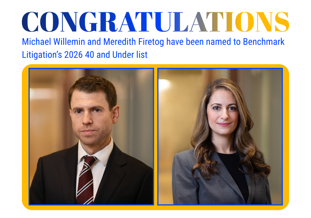 Two Wigdor Partners Named to Benchmark Litigation’s 40 & Under List