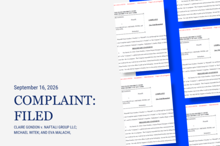 Wigdor Files Pregnancy Discrimination Complaint Against Naftali Group